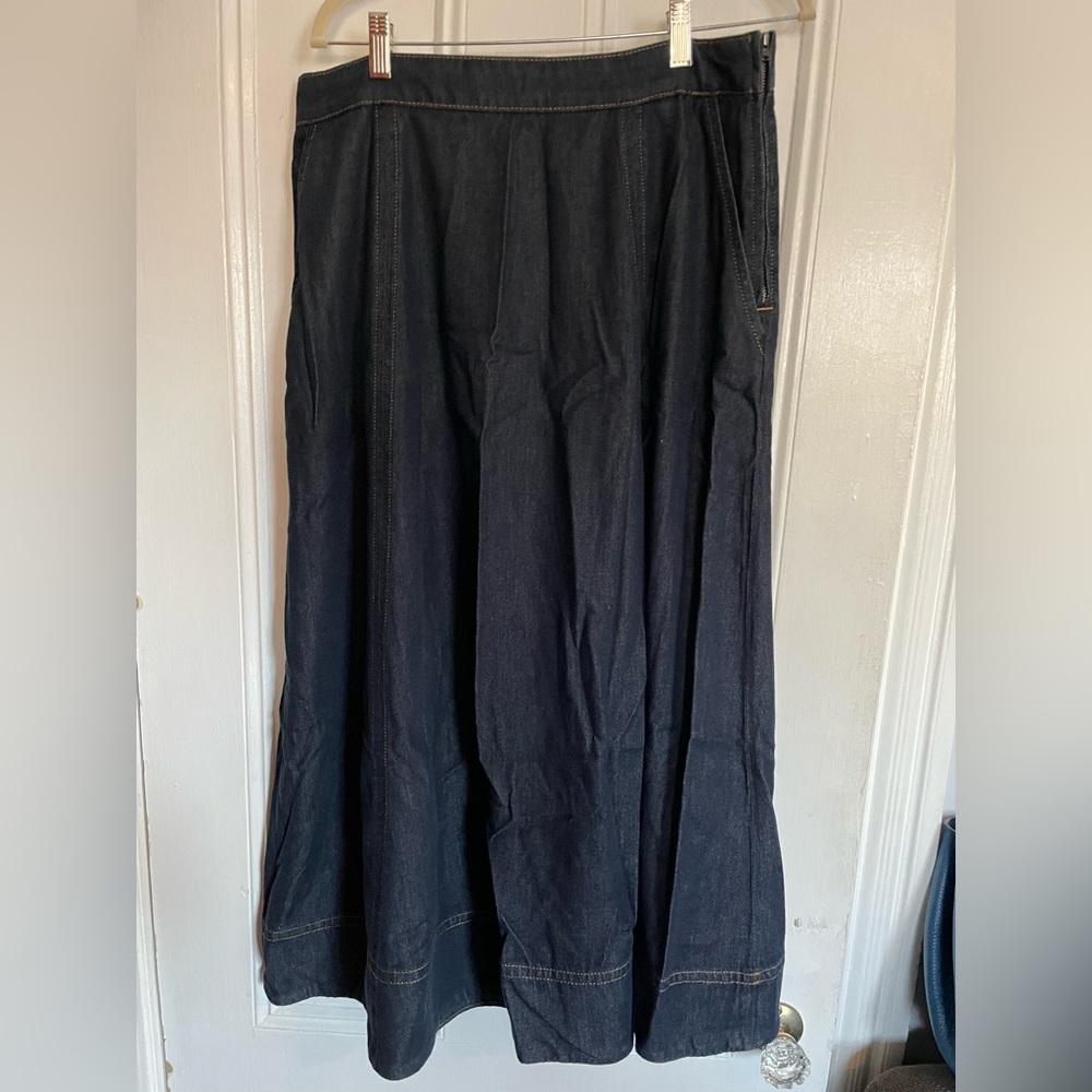 Boden long denim skirt size 12